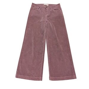 Corduroy Pants Womens 28 Mauve Wide Leg High Rise 30x25 Boho Retro 70s